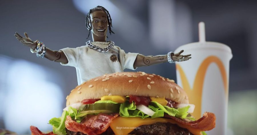 Toy figure with burger
