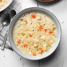 Creamy rice chicken soup
