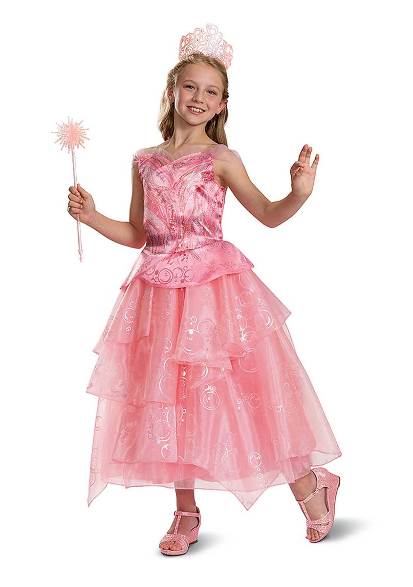 Glinda's shimmering shades of pink and sparkling sequins should be a common sight on Halloween.