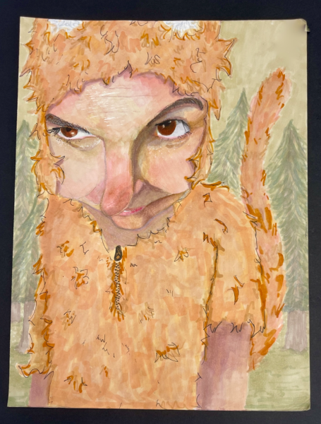 John Hopkins eighth-grader Ryla Faulkner received a gold medal from the National Scholastic Art & Writing Awards for her work, "Furry Hasbrouck." 