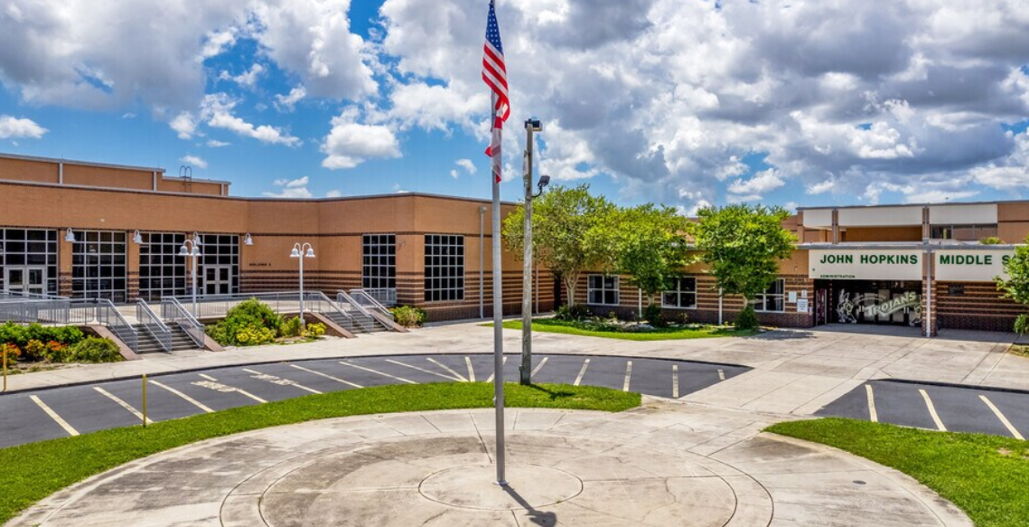 John Hopkins Middle School earned a B rating for the 2024-2025 school year.