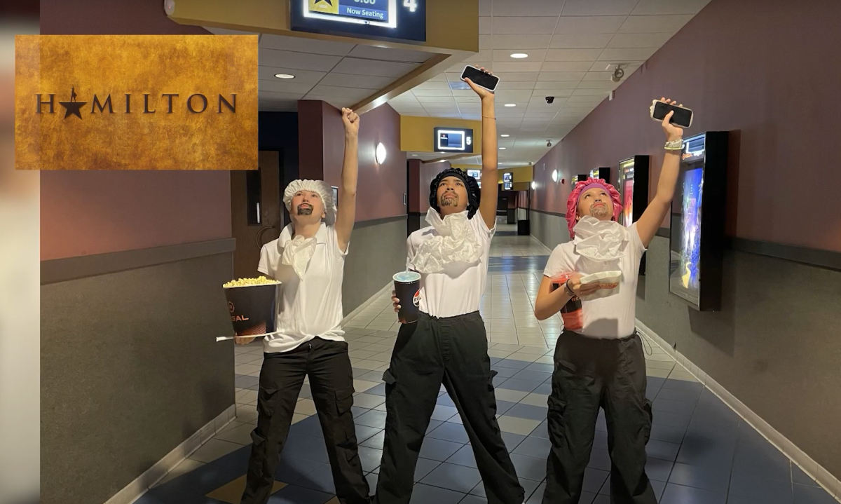 JHop students and Hamilton superfans Kaylyn, Jasmine and Aurora celebrated the release of their favorite musical in movie theaters.