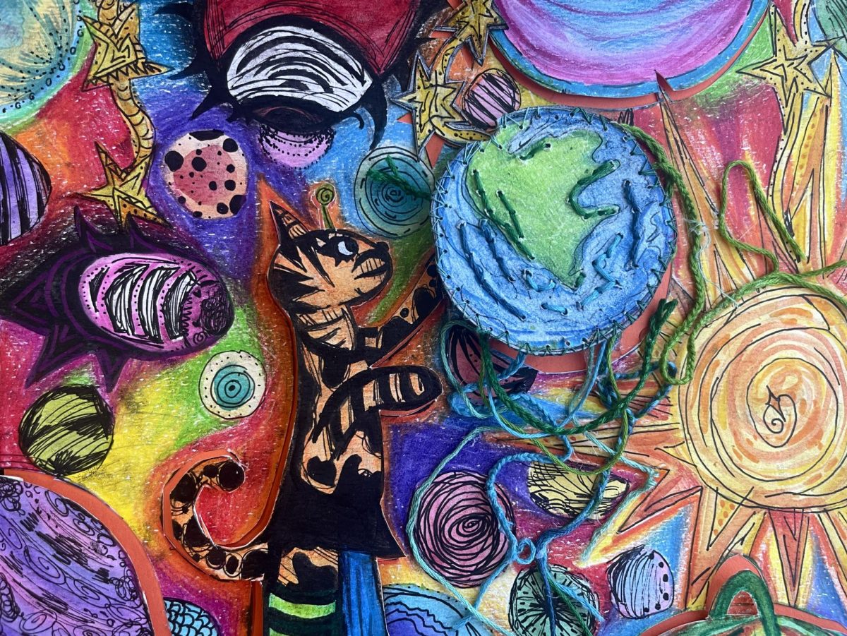 Trojan eighth grader Marisol Tobienne's submission for the Dalí Museum's "The Surreal Self: Personal Symbols, Stories and Portraits" exhibit. Photo: Jenna Hasbrouck and the Arts Magnet