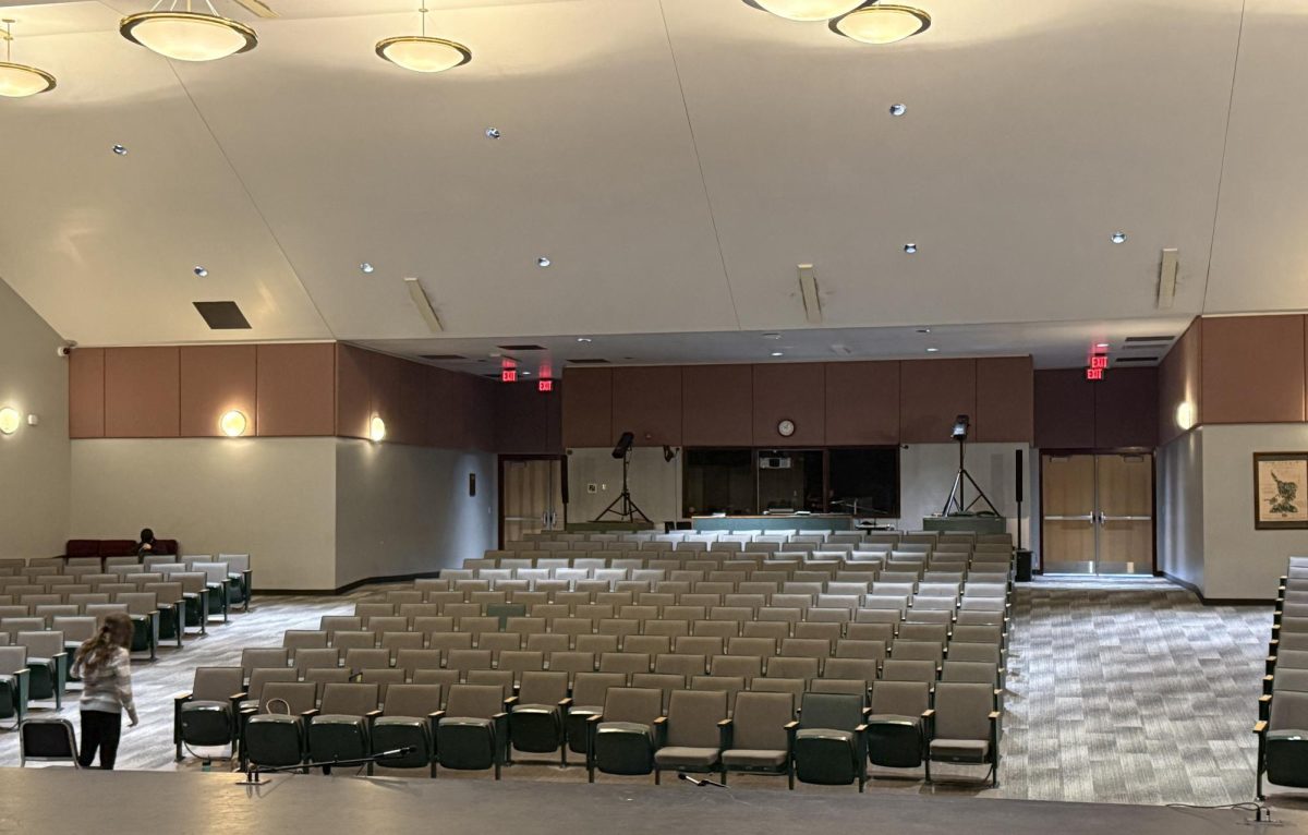 The JHop auditorium received new carpeting and lighting over the winter break.