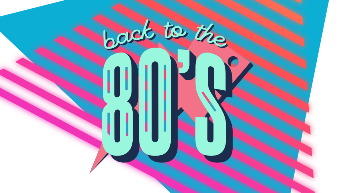 The final dance for the school year will feature a 1980s theme. Image via Canva.