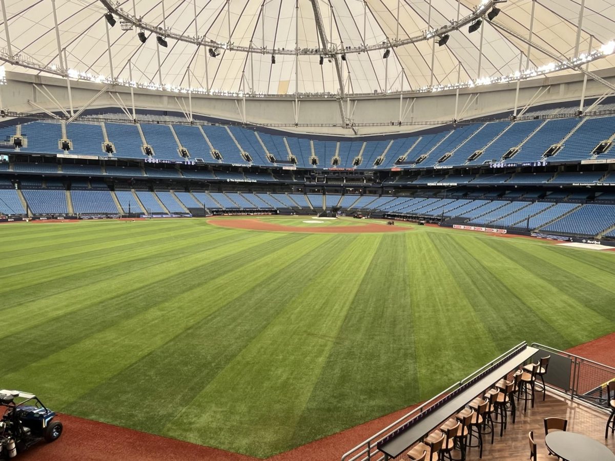 Tropicana Field's roof and field were replaced following the destruction left by Hurricane Milton.